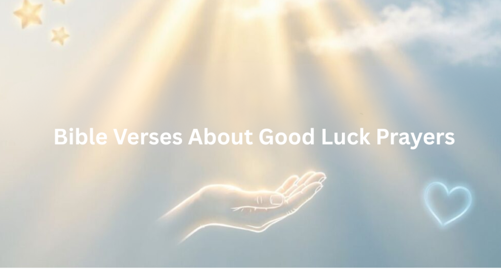 Bible Verses About Good Luck Prayers