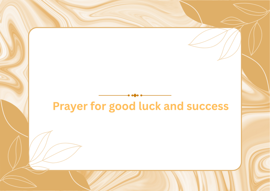 Bible Verses About Good Luck Prayers