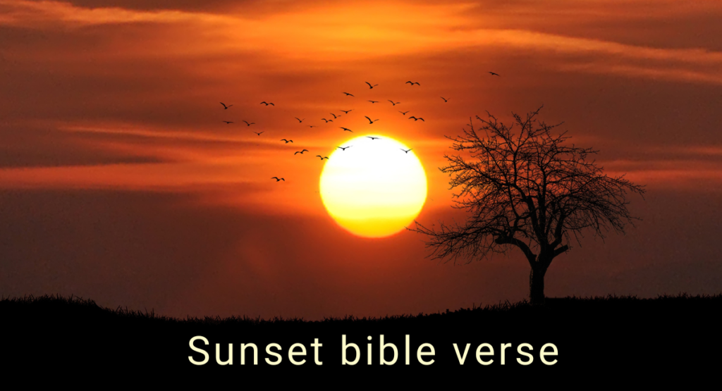 Sunset bible verse