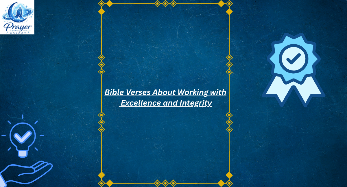 Bible Verses About Working with Excellence and Integrity